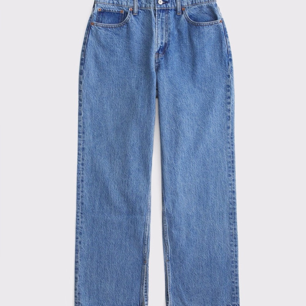 Abercrombie and fitch curve love high rise loose jeans